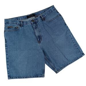 Calvin Klein Vintage Jean Shorts Men's 37X8 Blue Stone Wash Baggy Street Grunge